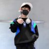 รหัส 0559 ชุดขึ้นเครื่อง สีเทา สีดำ