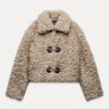 รหัส  0805  FAUX SHEARLING TOGGLE JACKET