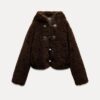 รหัส  0804  ZARA FAUX FUR TOGGLE JACKET