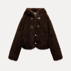 รหัส  0804  ZARA FAUX FUR TOGGLE JACKET