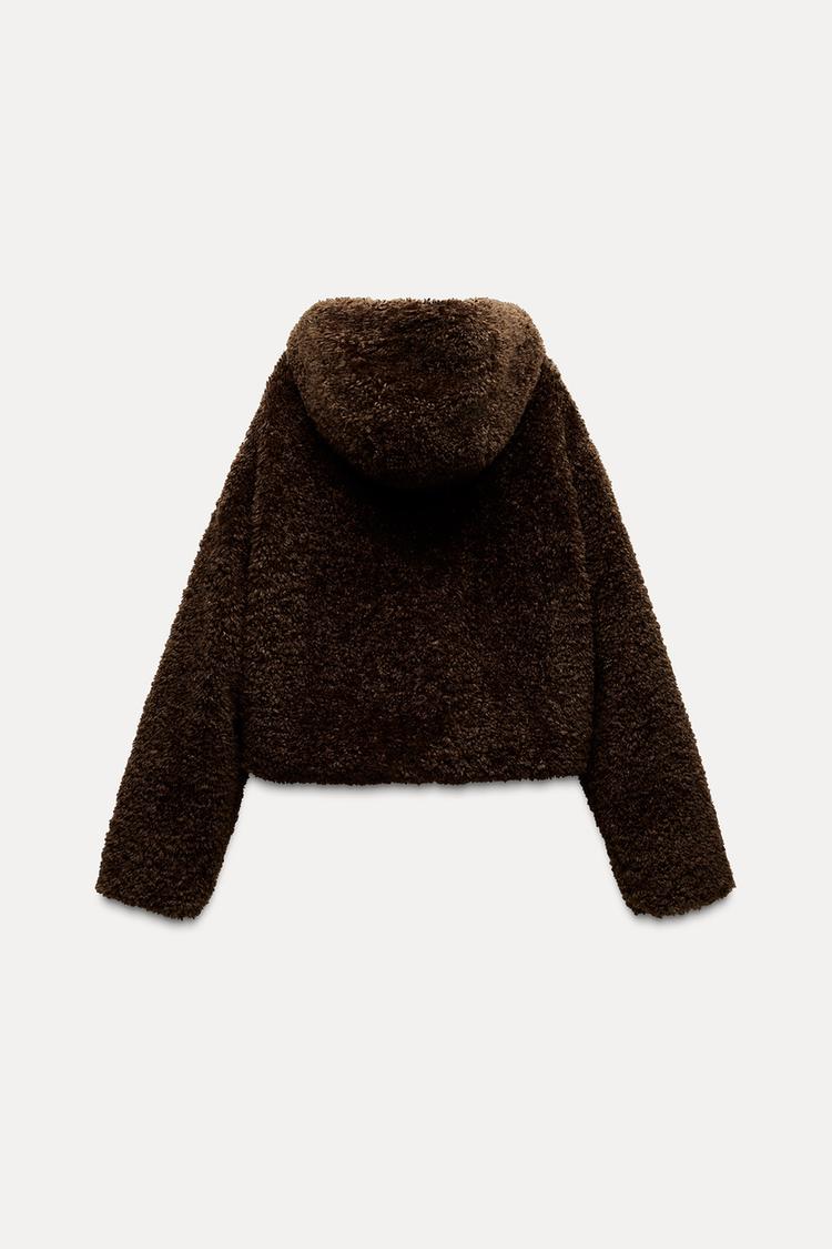 รหัส 0804 ZARA FAUX FUR TOGGLE JACKET - Image 2