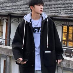 รหัส  0701  โค้ทผู้ชายมีฮู้ด