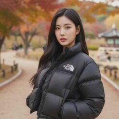 รหัส 0599 The North Face W'S NUPTSE SHORT JACKETดำ(NF0A5GGE)