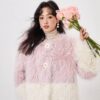 รหัส  0697  ขนเฟอร์สีชมพู