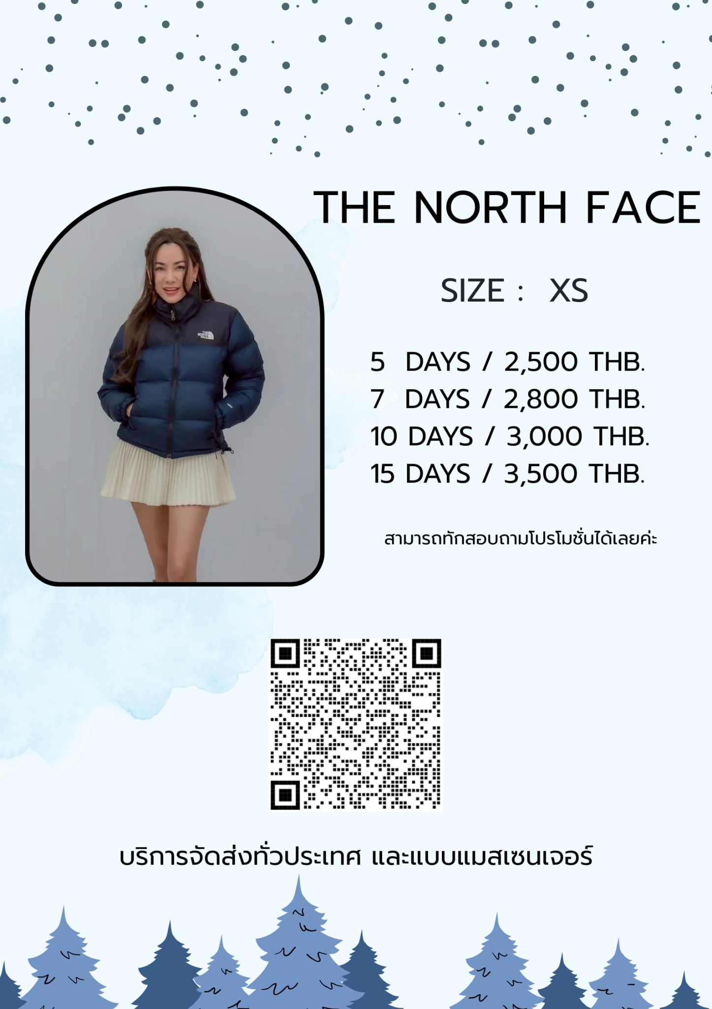 รหัส 0674 The North Face Women's 1966 Retro Jackket Fill700 น้ำเงิน (NF0A3JQR) - Image 3