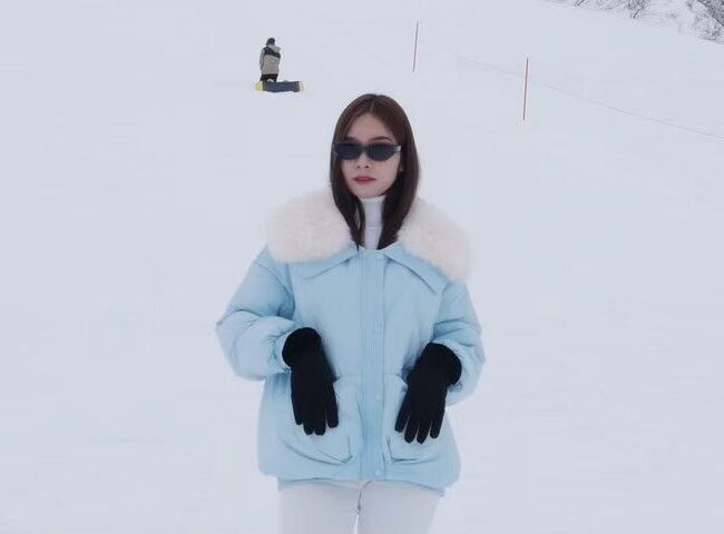 รหัส 0788 เสื้อขนเป็ดฟ้าคอเฟอร์