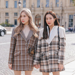 รหัส  0430 Coat Over เสื้อโค้ทผ้าลายสก็อต