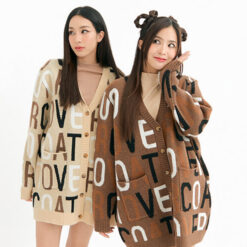 รหัส 0612 Coat Over Candy Letters Cardigan