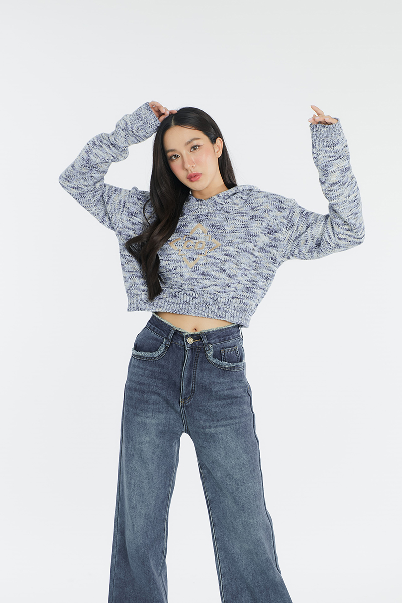 รหัส 0890 Coat Over CO KNITTING HOODIE - Image 3