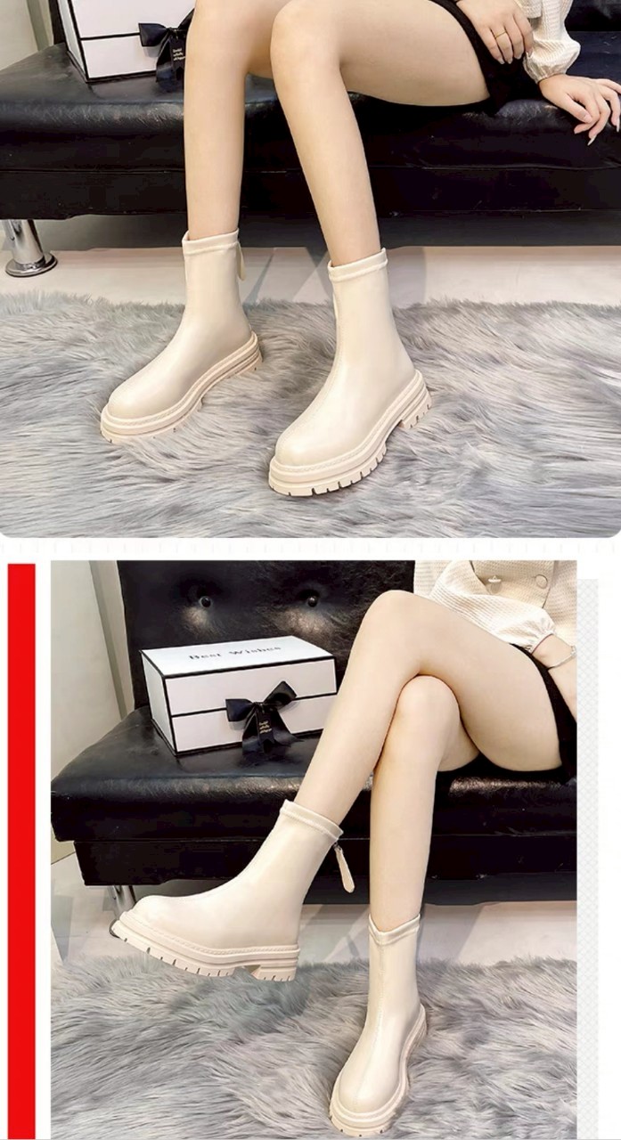 รหัส 0769 รองเท้าบูทสั้นซิปหลัง มี 2 สี