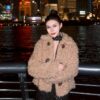 รหัส  0805 FAUX FUR JACKET WITH FIREMAN CLASP